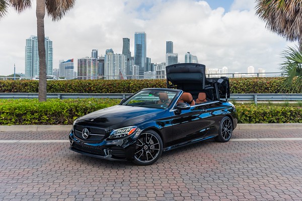 Mercedes-Benz C300 Convertible Black/Brown for rent in Miami
