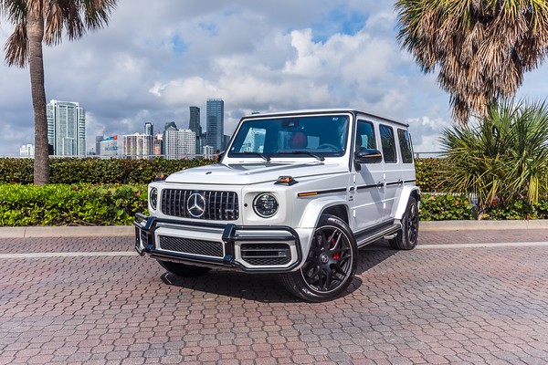Mercedes-Benz G63 AMG White/Red for rent in Miami